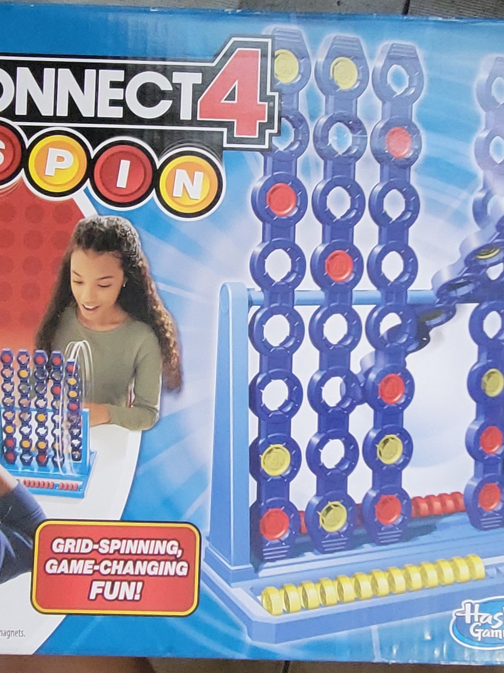 Hasbro Connect 4 Spin - Blue Grid with Red & Yellow Discs
